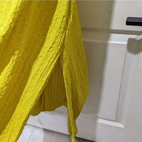 ZARA | Knotted Rustic Midi Dress in Yellow - Picture 6 of 8